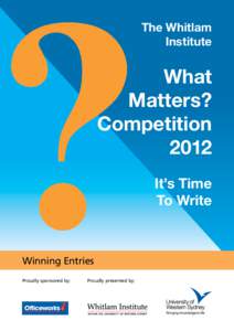 The Whitlam Institute What Matters? Competition