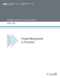 ANNUAL REPORT TO PARLIAMENT  2007–08 People Management in Transition