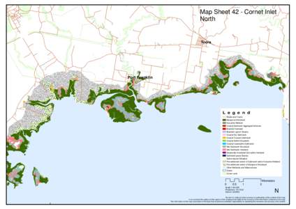 Map Sheet 42 - Cornet Inlet North Toora  Port Franklin