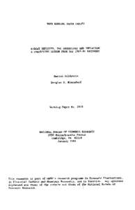 NBER WORKING PAPER SERIES  BUDGET DEFICITS, TAX INCENTIVES AND INFLATION: A SURPRISING LESSON FROM THE[removed]RECOVERY  Martin Feldstein