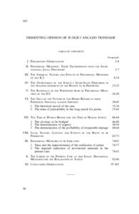 165  DISSENTING OPINION OF JUDGE CANÇADO TRINDADE TABLE OF CONTENTS