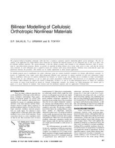 Bilinear Modelling of Cellulosic Orthotropic Nonlinear Materials