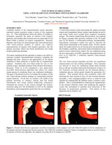 FAST 3D MUSCLE SIMULATIONS USING A NEW QUASISTATIC INVERTIBLE FINITE-ELEMENT ALGORITHM 1 Silvia Blemker, 2Joseph Teran, 2Eftychios Sifakis, 2Ronald Fedkiw, and 1,3Scott Delp