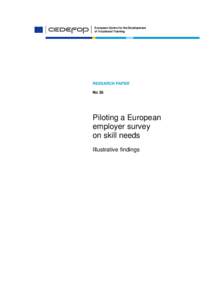 Piloting a European employer survey on skill needs