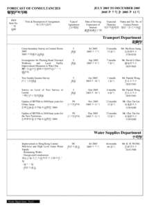 顧問研究預報2005年7月至2005年12月