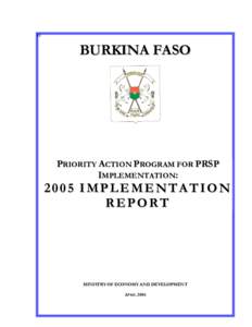 Burkina Faso: Poverty Reduction Strategy Paper Annual Progress Report; IMF Country Report[removed]; April 1, 2006