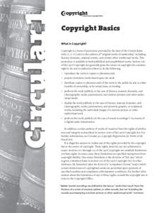 Circular 1  w Copyright Basics What Is Copyright?