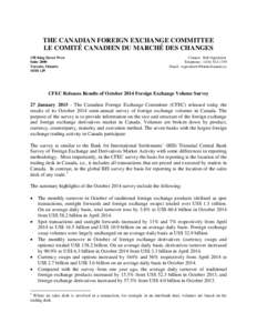CFEC Releases Results of October 2014 Foreign Exchange Volume Survey