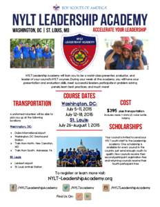 Virginia / Baltimoreâ€“Washington metropolitan area / National Youth Leadership Training Leadership Academy / Youth / National Youth Leadership Training / Washington Dulles International Airport