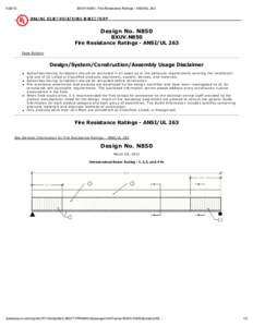 BXUV.N850 - Fire Resistance Ratings - ANSI/UL 263 Design No. N850