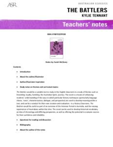 ISBN: [removed]Notes by: Sarah McCleary Contents 