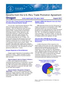 Business / North American Free Trade Agreement / Export / Tariff / International trade / International relations / Peru–United States Trade Promotion Agreement