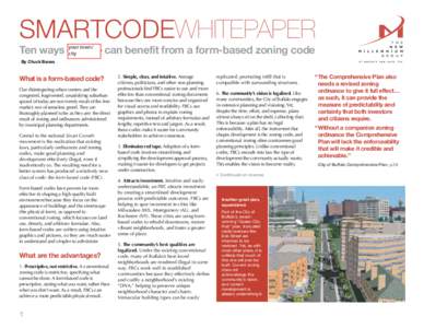 SMARTCODEWHITEPAPER your town/ Ten ways Buffalo can benefit from a form-based zoning code city By Chuck Banas