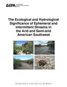 The Ecological and Hydrological Significance of Ephemeral and Intermittent Streams in the Arid and Semi-arid American Southwest