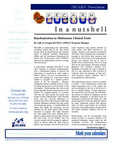 PECARN Newsletter  Fall 2010 What’s Inside?  Good Clinical Practice