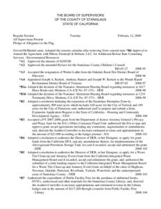February 12, [removed]Board of Supervisors Minutes