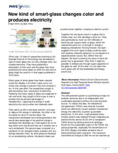 New kind of smart-glass changes color and produces electricity