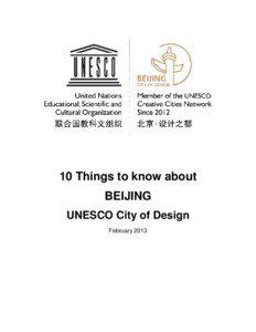 10 Things to know about BEIJING UNESCO City of Design