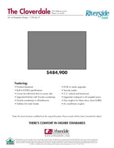 The Cloverdale  953 Wildcarrot Cres Phase 14, Lot[removed]’ Lot Bungalow Design - 1,706 Sq. Ft.