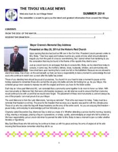 Microsoft Word - Tivoli Village News  Summer 2014BW-1.docx