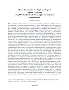 Technology / Standards organizations / Offal / Chitterlings / Pork / Soul food / Food Safety and Inspection Service / Food safety / National Conference on Weights and Measures / Food and drink / Meat / Industrial engineering