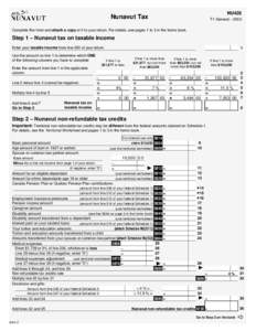 NU428  Nunavut Tax T1 General – 2002