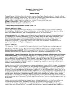 Workforce Investment Board / Government of Minnesota / Minnesota Department of Employment and Economic Development / Workforce development