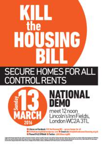 KILL the HOUSING BILL SECUREHOMESFOR ALL CONTROL RENTS