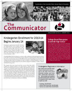 A publication of the Grandville Public Schools Board of Education  The