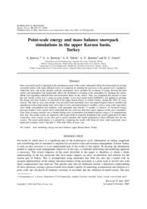 Hydrology / Snow / Radiometry / Climate forcing / Snowmelt / Climate / Pyrgeometer / Water cycle / Radiative forcing / Atmospheric sciences / Meteorology / Physical geography