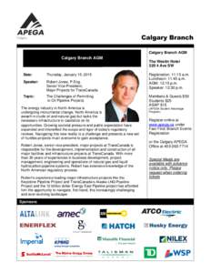 Calgary Branch Calgary Branch AGM Calgary Branch AGM  Date: