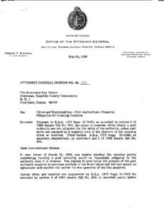 [removed] | [removed] | Kansas Attorney General Opinion | Robert T. Stephan