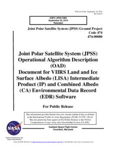 Operational Algorithm Description Document for the NPOESS OAD Template