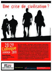 © Dimitris Papazimouris  Une crise de civilisation ? 28/29 Colloque