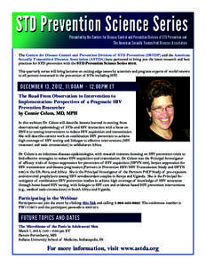 STD Prevention Science Series - Connie Celum