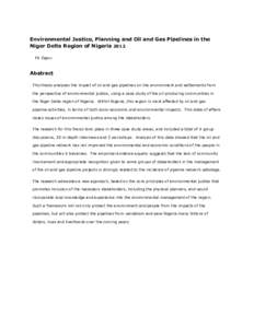 Infrastructure / Niger Delta / Niger River Delta / Environmental justice / Pipeline transport / Environmental issues in the Niger Delta / Environment / Africa / Oil pipelines