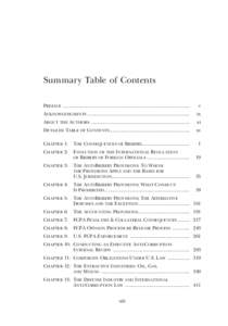 Summary Table of Contents Preface ................................................................................................... v  Acknowledgments..................................................................