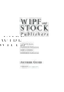 WIPF STOCK and Publishers C AS C ADE B ooks