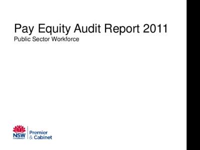 Pay Equity Audit Report 2011 Public Sector Workforce Purpose of the Audit •