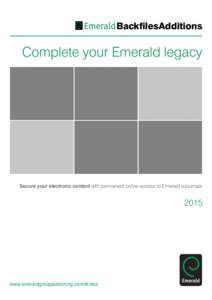 Emerald Backfiles Additions