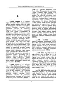 ENCICLOPEDIA ARGEŞULUI ŞI MUSCELULUI Lache (v.). Activitate permanentă, Uzina Vasile Tudose / Întreprinderea de Autoturisme, Colibaşi / Mioveni, Argeş: chimist[removed]); inginer principal[removed]); şef adjunc