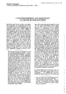 Regards Sociologiques, n°14, 1997, pp   