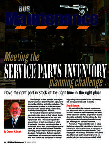 APRILMeeting the service parts inventory