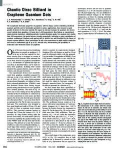 REPORTS  L. A. Ponomarenko,1 F. Schedin,1 M. I. Katsnelson,2 R. Yang,1 E. W. Hill,1 K. S. Novoselov,1* A. K. Geim1 The exceptional electronic properties of graphene, with its charge carriers mimicking relativistic quantu