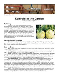 Reviewed JuneKohlrabi in the Garden Dan Drost and Michael Johnson  Summary