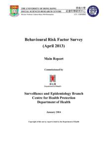 Behavioural Risk Factor Survey (AprilMain Report