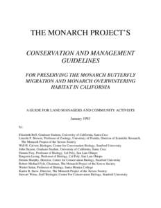 Microsoft Word - California Monarch Conservation & Management Guidelines _2_.doc