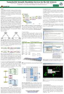 NamesforLife Semantic Resolution Services for the Life Sciences Charles T. Parker1, Dorothea K. Taylor1, Kara Mannor1, Sarah Wigley1, Nicole Osier1, Catherine Lyons1, George M. Garrity1, 2* 1NamesforLife, LLC, East Lansi