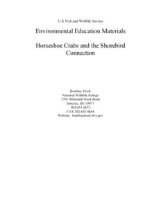 U.S. Fish and Wildlife Service  Environmental Education Materials Horseshoe Crabs and the Shorebird Connection