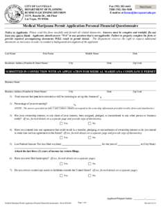 CITY OF LAS VEGAS DEPARTMENT OF PLANNING BUSINESS LICENSING DIVISION 333 N. Rancho Dr., 6th Floor Las Vegas, NV 89106